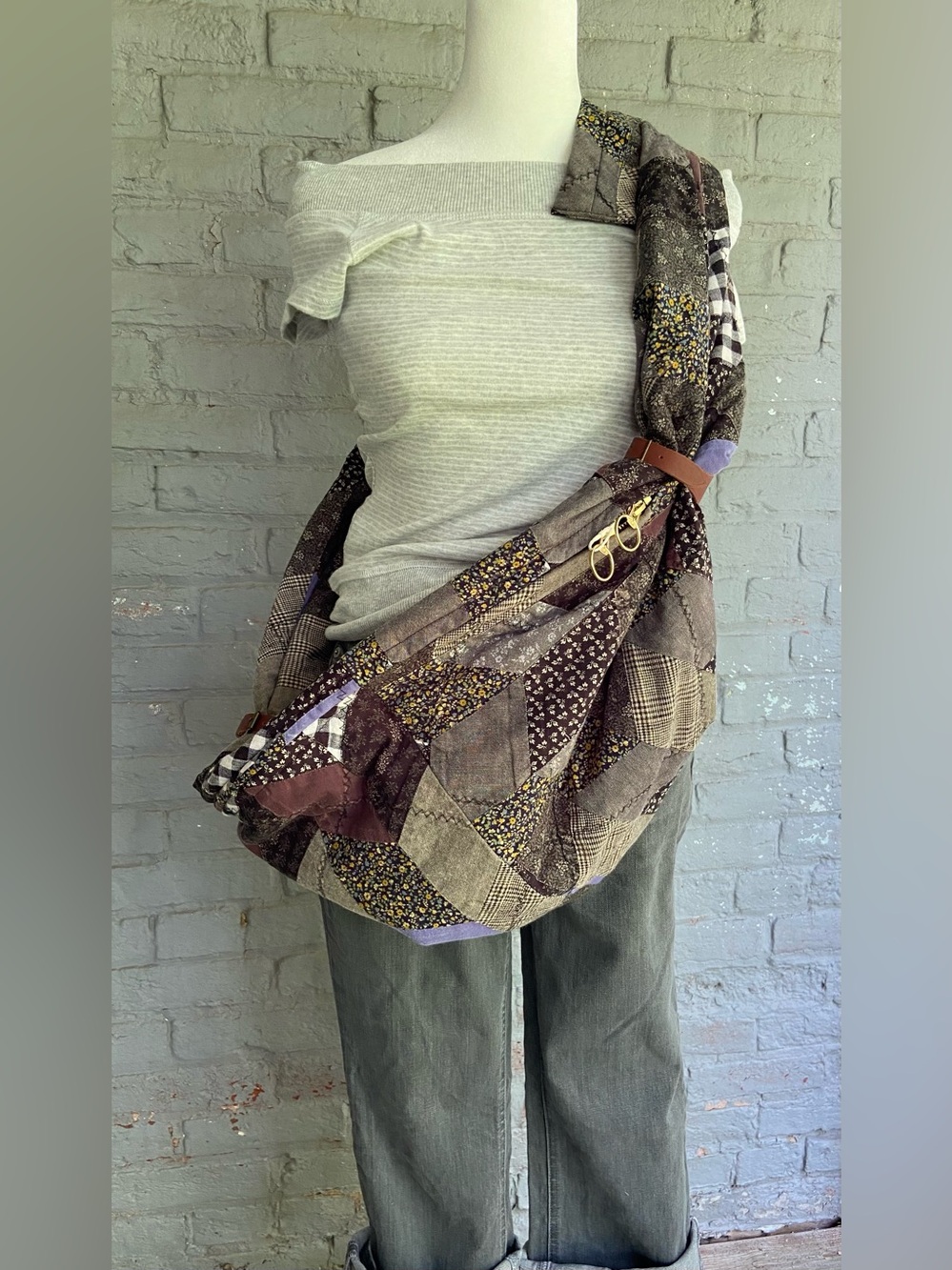 KAPITAL YABANE Quilt Patchwork SNUFKIN Bag - Black NWT 100% Authentic UNISEX